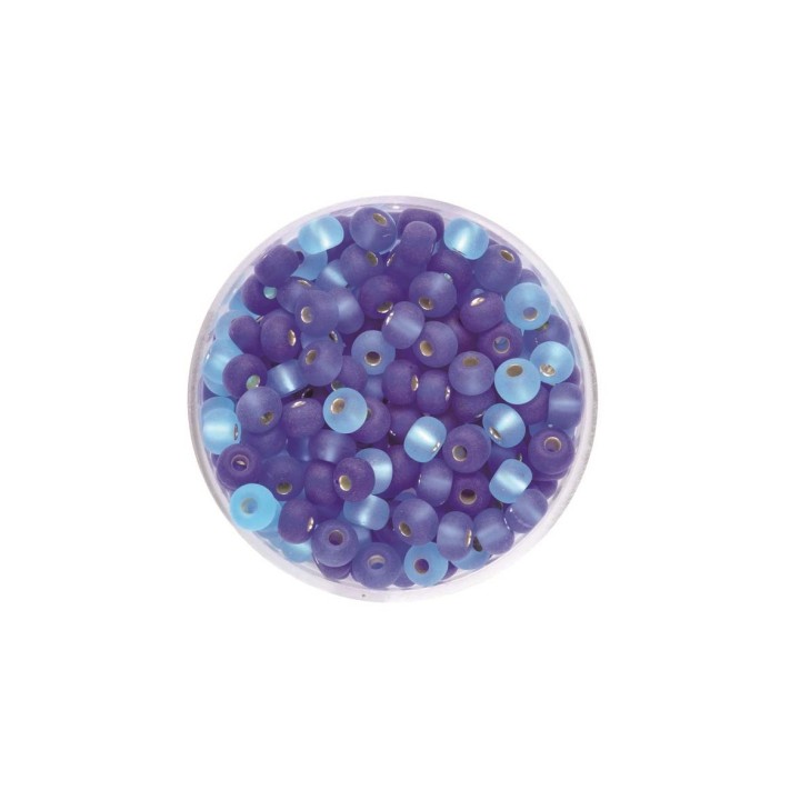 Rocailles Mix 4,5mm matt blau 17g