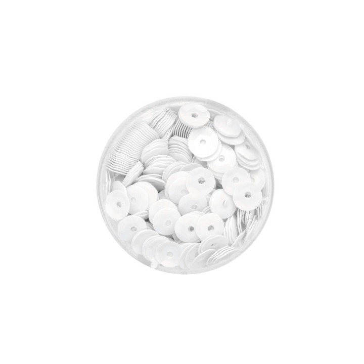 Paillettenscheiben weiss 6mm 7g