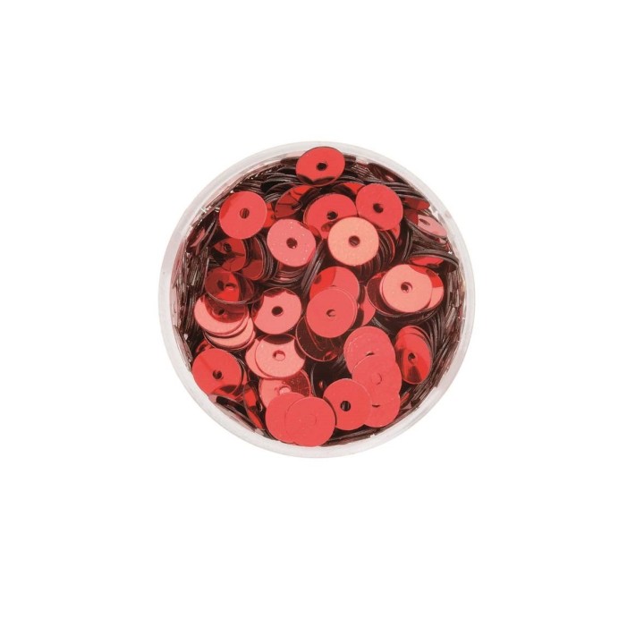 Paillettenscheiben rot 6mm 7g