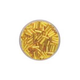 Glasstifte 6mm Silbereinzug gelb 17g