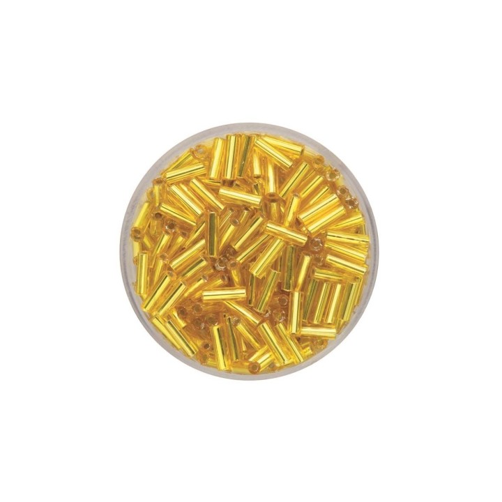 Glasstifte 6mm Silbereinzug gelb 17g