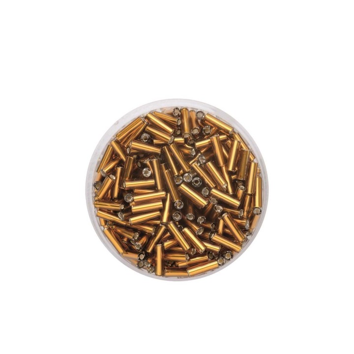 Glasstifte 6mm Silbereinzug hellbraun 17g