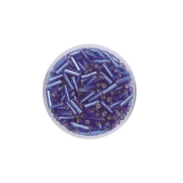 Glasstifte 6mm Silbereinzug mittelblau 17g