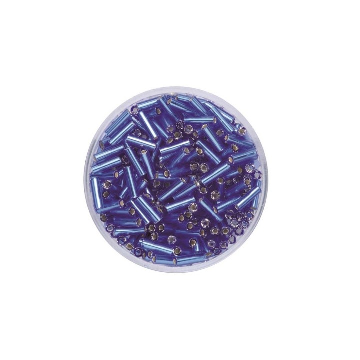 Glasstifte 6mm Silbereinzug mittelblau 17g