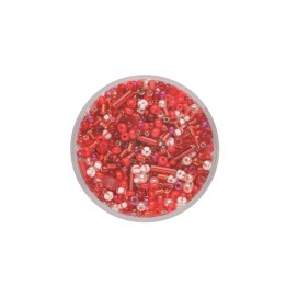 Rocailles Mix hellrot 17g
