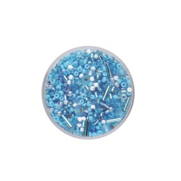 Rocailles Mix hellblau 17g