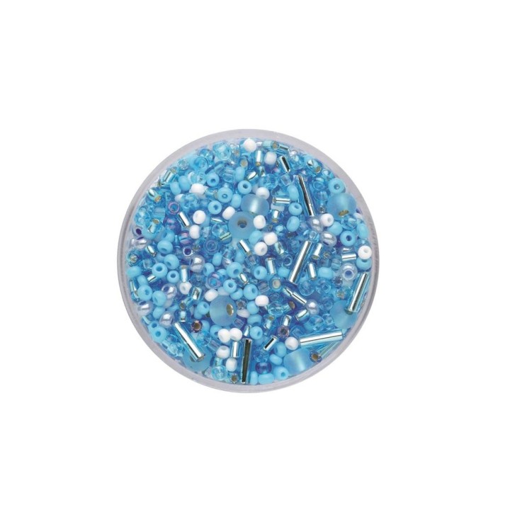 Rocailles Mix hellblau 17g
