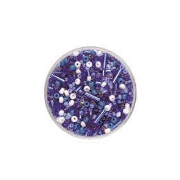 Rocailles Mix mittelblau 17g