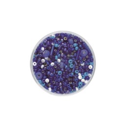 Rocailles Mix dunkelblau 17g
