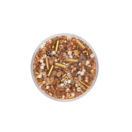 Rocailles Mix hellbraun 17g