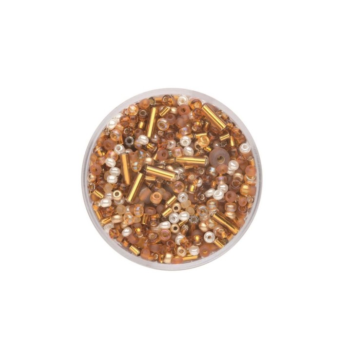 Rocailles Mix hellbraun 17g