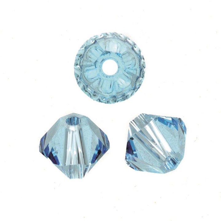 Schliffspitzperle Swarovski 4mm aqua 25 Stück
