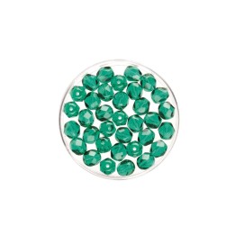 Glass-beads 6mm 50pcs emerald