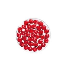 Glasschliffperlen 6mm 50 Stück rubin