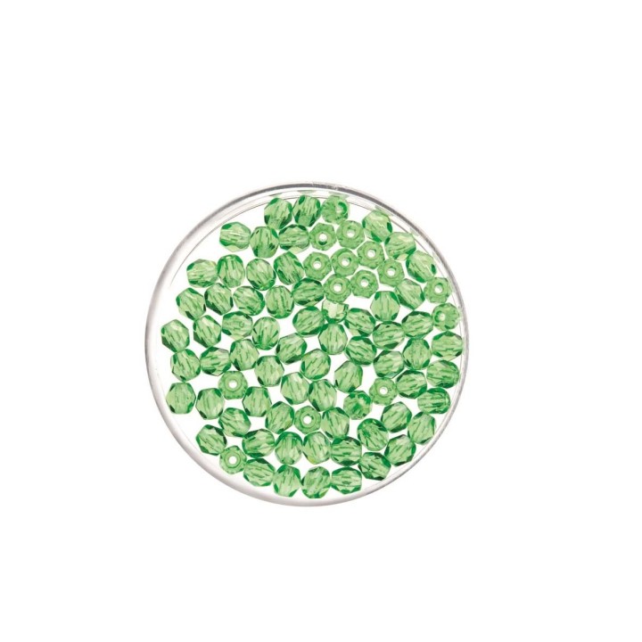 Glass bead 6mm 50pcs green