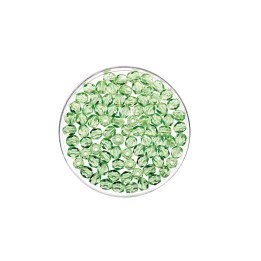 Perle en verre 6mm 50pcs vert clair