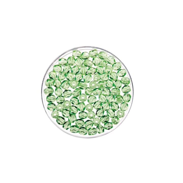 Glasschliffperle 6mm 50 Stück hellgrün