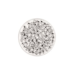Glasschliffperle 6mm 50 Stück silberfarben