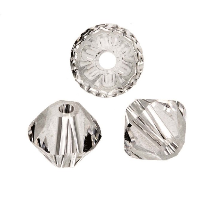 Schliffspitzperle Swarovski 6mm cry Stückal 12 Stück