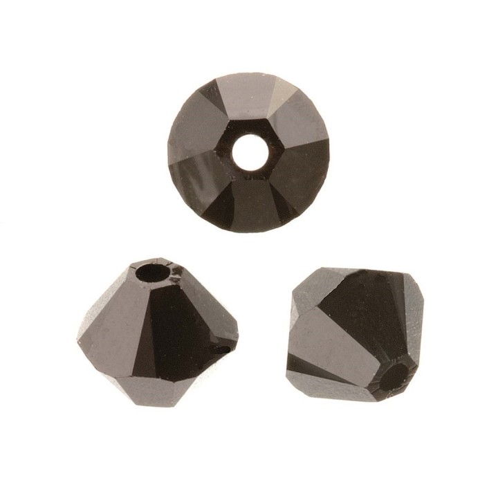 Schliffspitzperle Swarovski 6mm jet 12 Stück