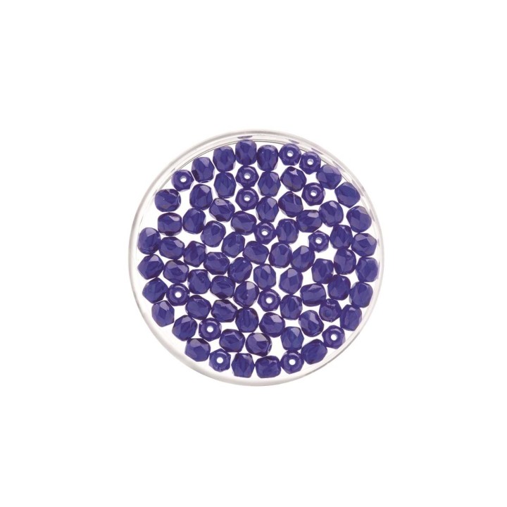 Glasschliffperlen 4mm 100 Stück azurblau