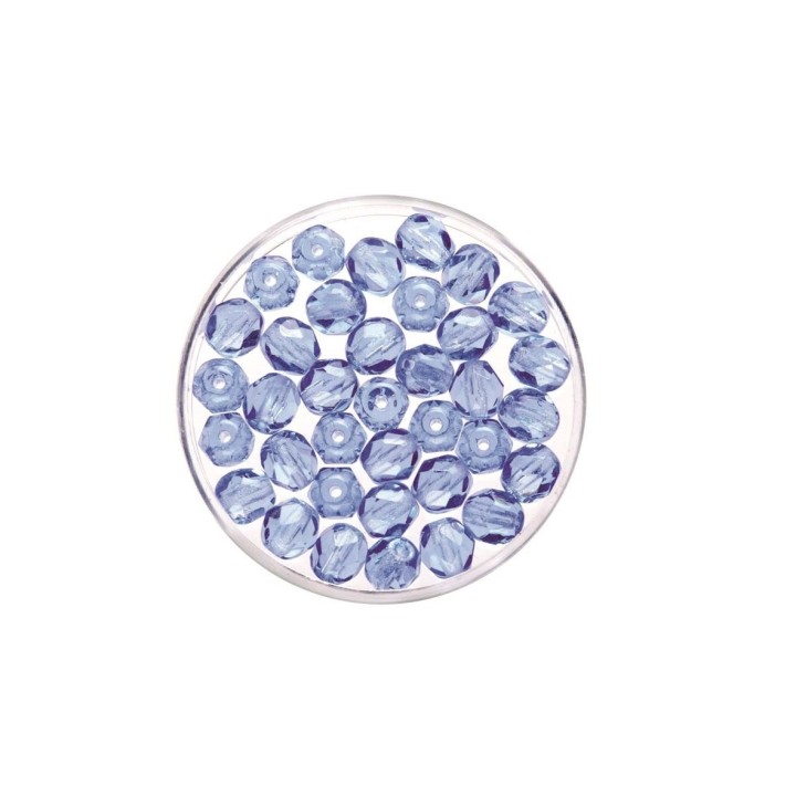 Glasschliffperlen 4mm 100 Stück hellsafir