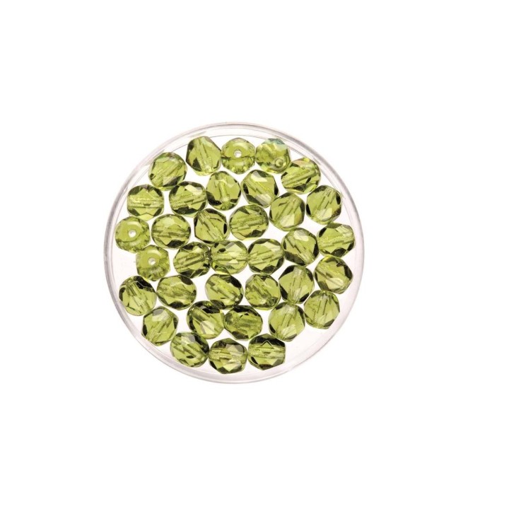 Glasschliffperlen 4mm 100 Stück olivin
