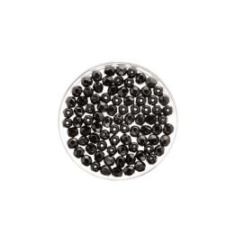 Glasschliffperlen 4mm 100 Stück schwarz