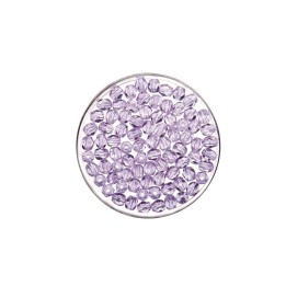 Perle en verre 4mm 100pcs lilas