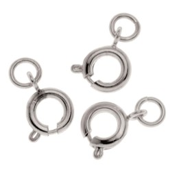 Federring mit Ring 10 Stück 7mm silberfarben