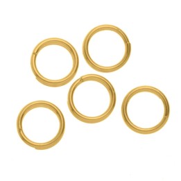 Anneaux 15pcs 7mm couleur or