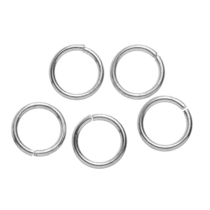 Anneaux 20pcs 8mm couleur argent