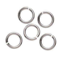 Zwischenringe 25 Stück 6mm silberfarben