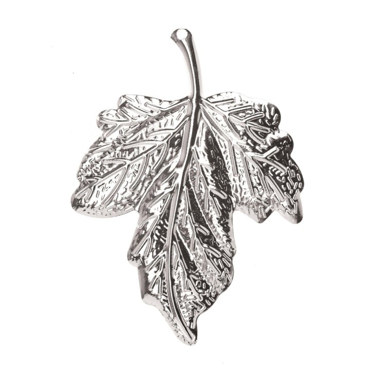 Metal leaf, silver colour 49x65mm 10pcs