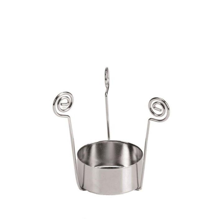 Teelichthalter Metall silberfarben für Glas 7cm 2 Stück