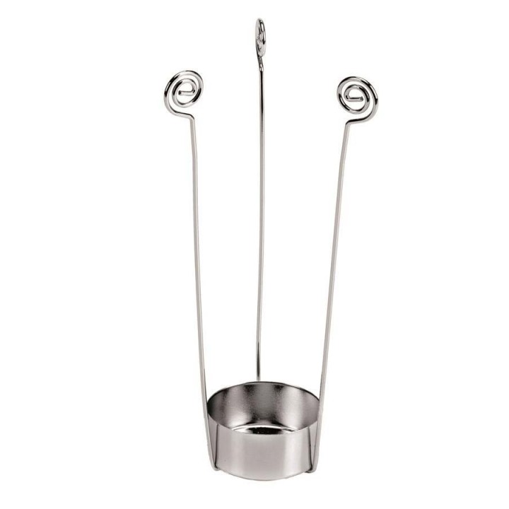 Support à bougie en métal pour verre 15cm 2pcs couleur argent