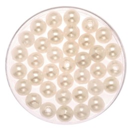 Dekoperlen 75 g 6mm weiss