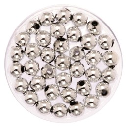 Perles de décoration 6mm 75g couleur argent