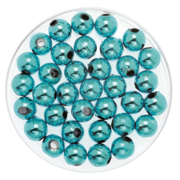 Perles de décoration 6mm 75g bleu clair
