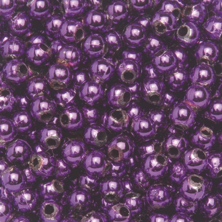 Perles de décoration 6mm 75g pourpre
