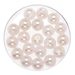 Dekoperlen 75 g 8mm weiss