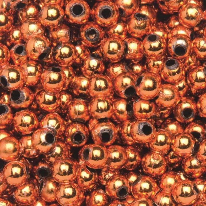 Perles de décoration 10mm 75g orange/rouge