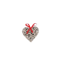 Coeur en osier gris Ø 15cm