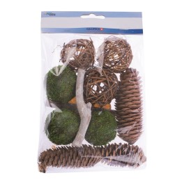 Potpourri cones, rattan balls brown/green
