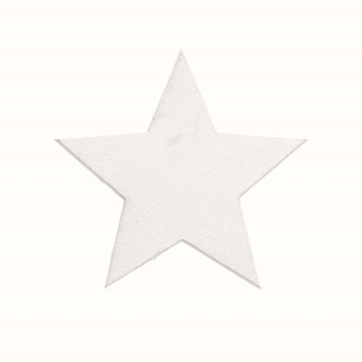 Wooden star white 5pcs 5x5x0,2cm