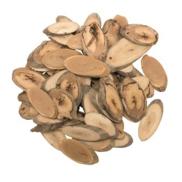 Holzscheiben, oval, 350g sortiert 5-12cm