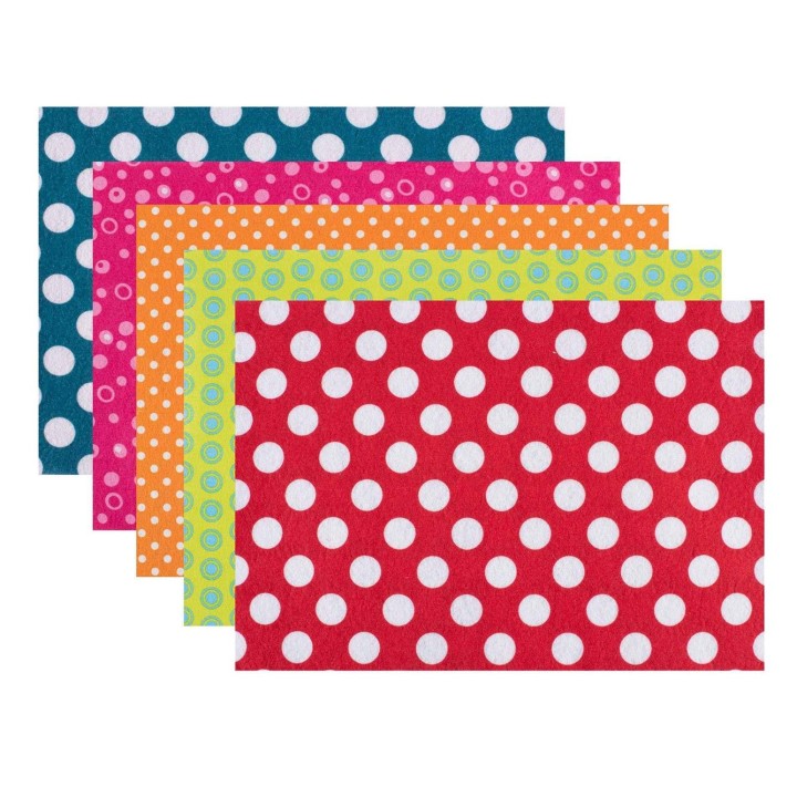 Set de feutrine 5pcs, punti 20x30cm