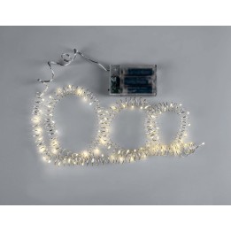 LED light garland 60 lights timer, warm white, 3AA battery