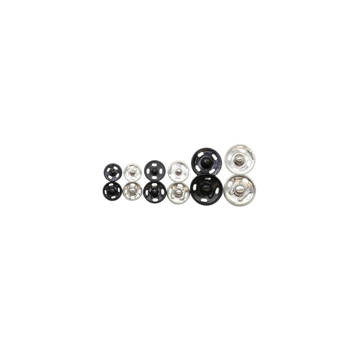 Metall-Druckknöpfe, 18 Stück. 8-15mm, sortiert