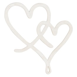 Streuteile Herz, weiss 4cm, 9St., FSC